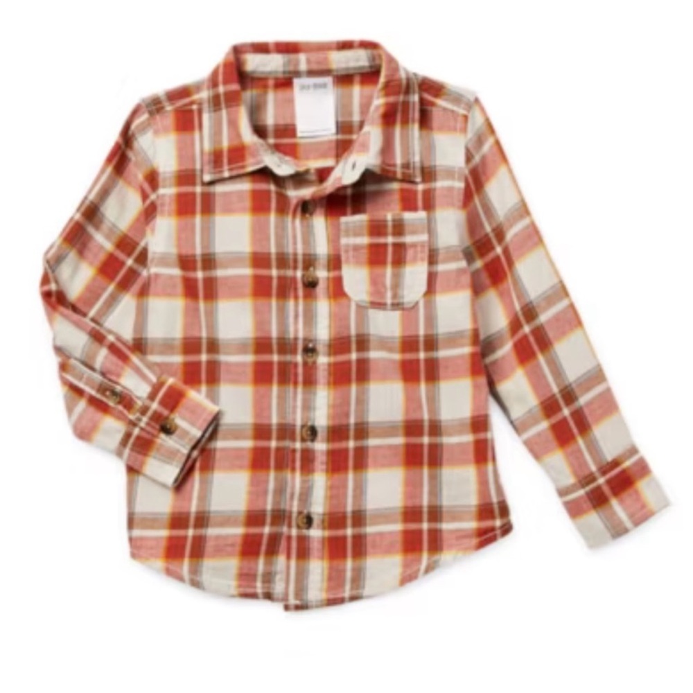 OKIE DOKIE Red Plaid Baby Flannel